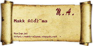 Makk Alóma névjegykártya